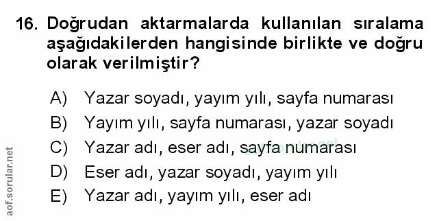 Soru 16