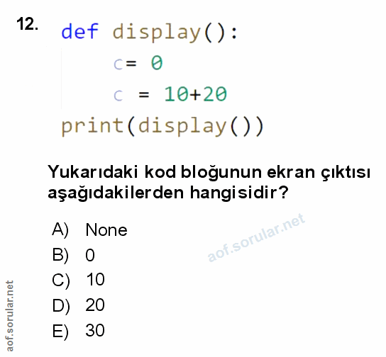 Soru 12