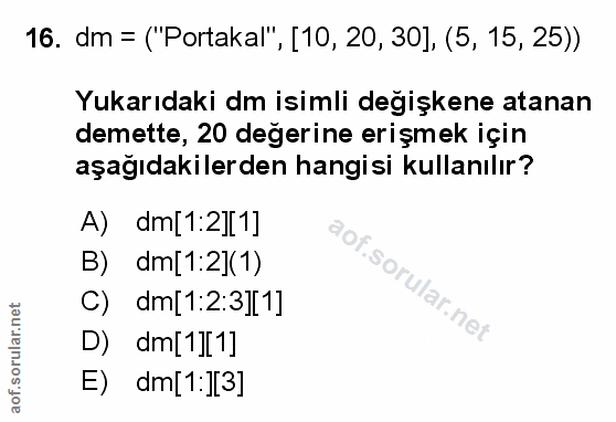 Soru 16