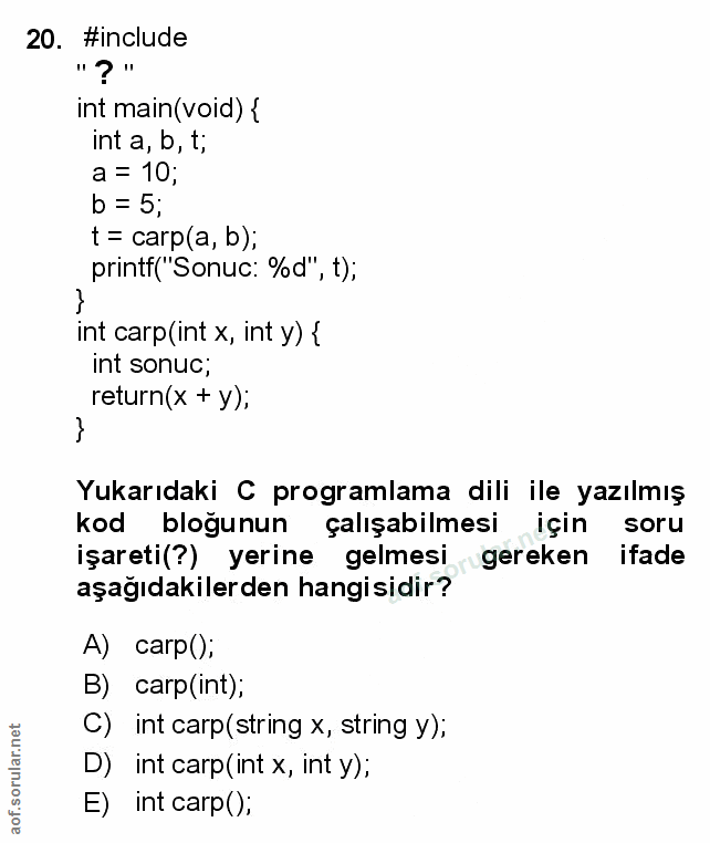 Soru 20