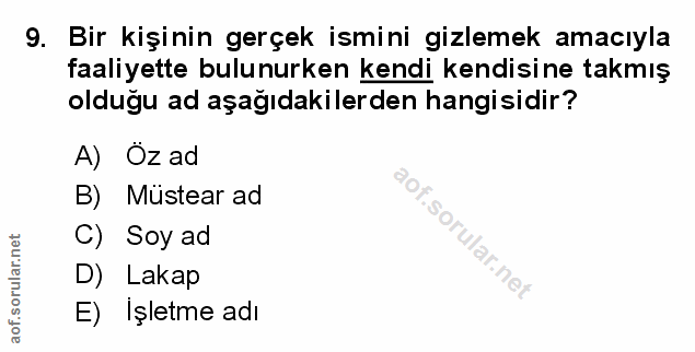 Soru 9