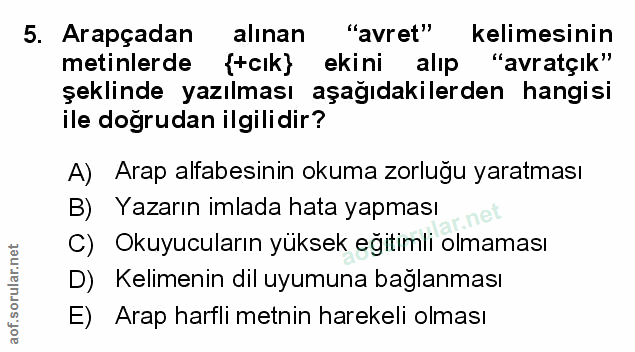 Soru 5