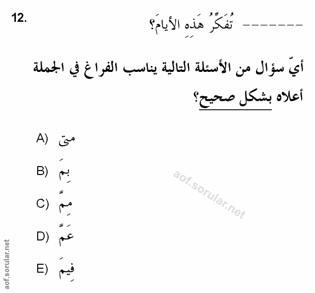 Soru 12
