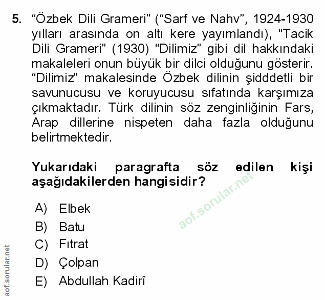 Soru 5