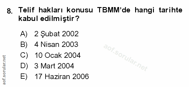Soru 8
