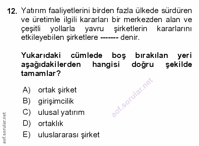 Soru 12