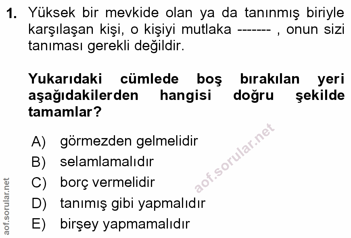 Soru 1