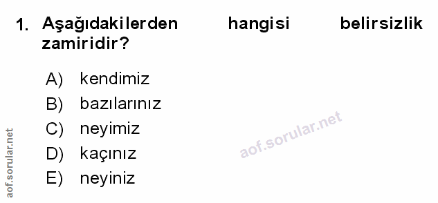 Soru 1