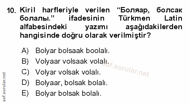 Soru 10