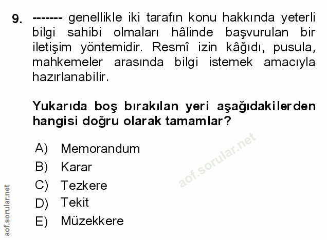 Soru 9