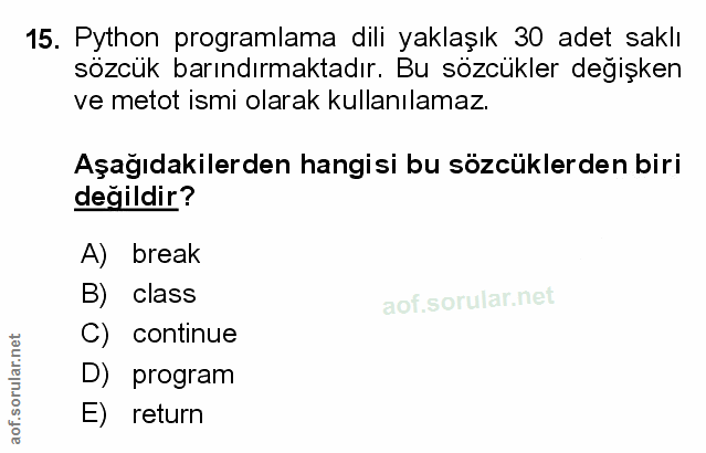 Soru 15