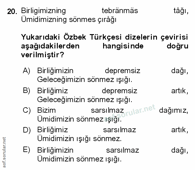 Soru 20