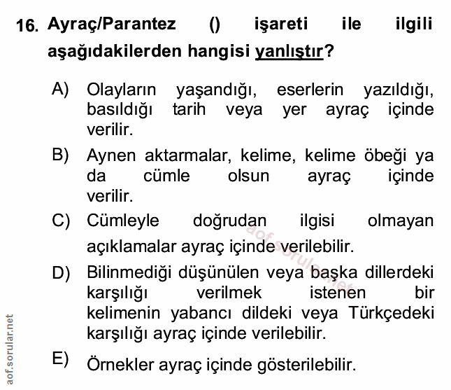 Soru 16