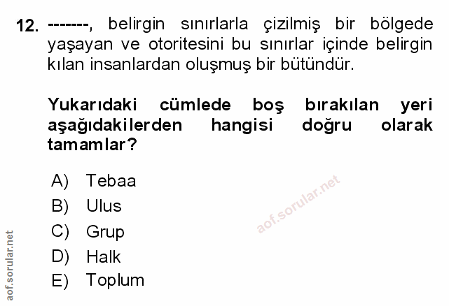 Soru 12