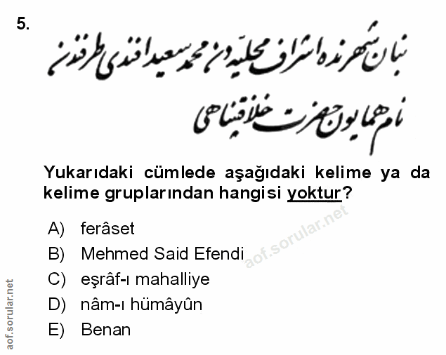 Soru 5