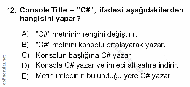 Soru 12