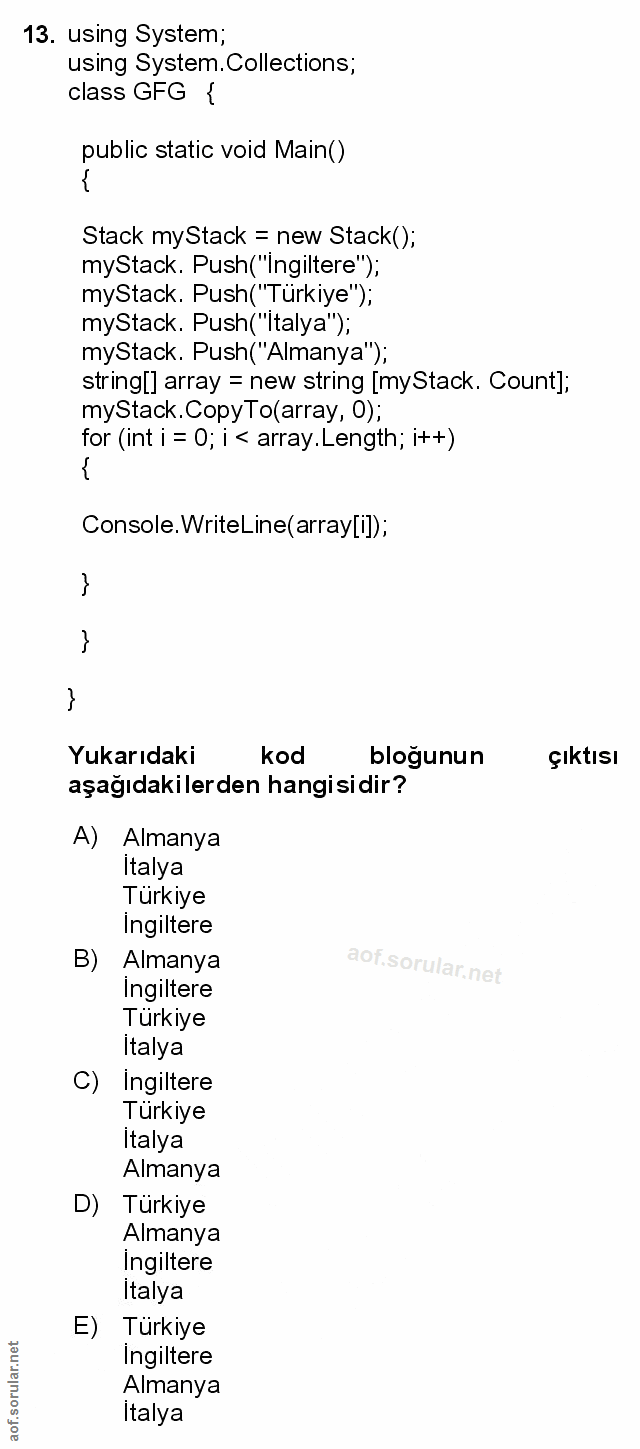 Soru 13