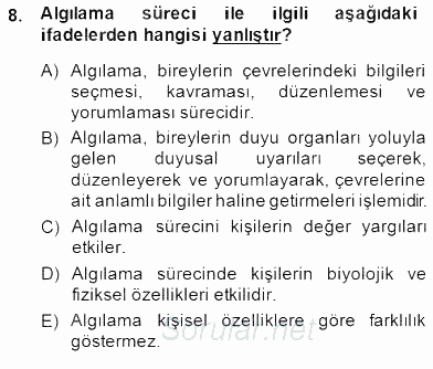 Yönetim ve Organizasyon 2 2014 - 2015 Ara Sınavı 8.Soru