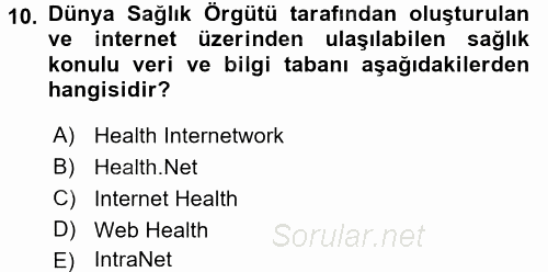 Sağlık Hizmetleri Pazarlaması 2015 - 2016 Ara Sınavı 10.Soru