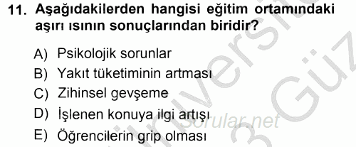 Sınıf Yönetimi 2012 - 2013 Ara Sınavı 11.Soru