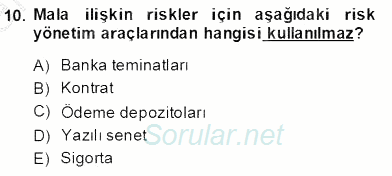 Etkinlik Yönetimi 2013 - 2014 Dönem Sonu Sınavı 10.Soru