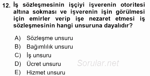Perakende Yönetimi 2017 - 2018 Dönem Sonu Sınavı 12.Soru