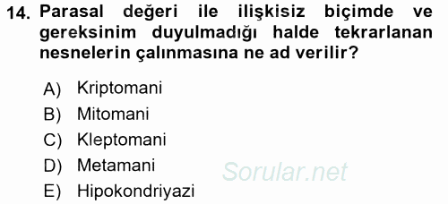 Perakende Yönetimi 2017 - 2018 Dönem Sonu Sınavı 14.Soru