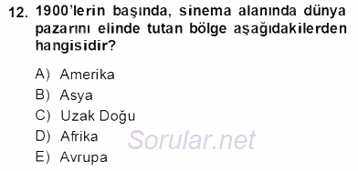 Medya Ekonomisi ve İşletmeciliği 2013 - 2014 Dönem Sonu Sınavı 12.Soru