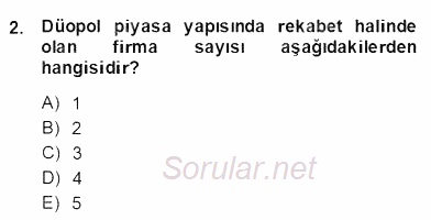 Medya Ekonomisi ve İşletmeciliği 2013 - 2014 Dönem Sonu Sınavı 2.Soru