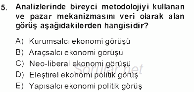 Medya Ekonomisi ve İşletmeciliği 2013 - 2014 Dönem Sonu Sınavı 5.Soru