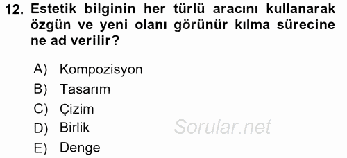 Bilgisayar Destekli Temel Tasarım 2016 - 2017 Ara Sınavı 12.Soru