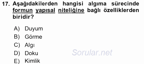 Bilgisayar Destekli Temel Tasarım 2016 - 2017 Ara Sınavı 17.Soru