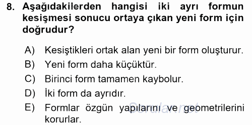 Bilgisayar Destekli Temel Tasarım 2016 - 2017 Ara Sınavı 8.Soru