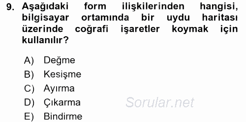 Bilgisayar Destekli Temel Tasarım 2016 - 2017 Ara Sınavı 9.Soru