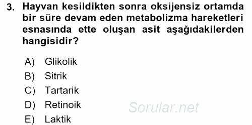 Temel Mutfak Teknikleri 2017 - 2018 Dönem Sonu Sınavı 3.Soru