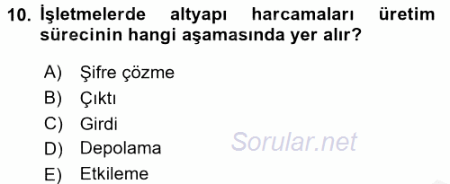 Radyo ve Televizyon İşletmeciliği 2016 - 2017 Ara Sınavı 10.Soru