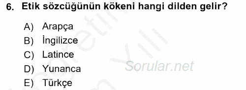 Basın Fotoğrafçılığı 2016 - 2017 3 Ders Sınavı 6.Soru