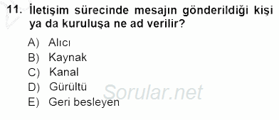 Spor Pazarlaması 2012 - 2013 Dönem Sonu Sınavı 11.Soru