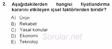 Spor Pazarlaması 2012 - 2013 Dönem Sonu Sınavı 2.Soru