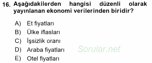 Haber Türleri 2017 - 2018 Ara Sınavı 16.Soru