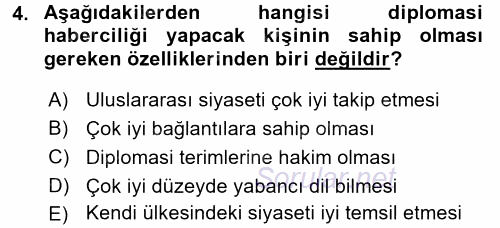 Haber Türleri 2017 - 2018 Ara Sınavı 4.Soru