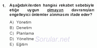 Gayrimenkul Yönetiminde Mesleki Etik 2013 - 2014 Dönem Sonu Sınavı 1.Soru