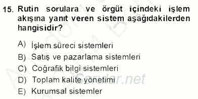 Gayrimenkul Yönetiminde Mesleki Etik 2013 - 2014 Dönem Sonu Sınavı 15.Soru