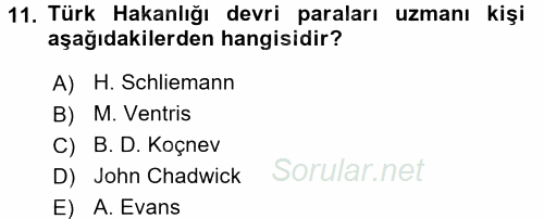 İlk Müslüman Türk Devletleri 2015 - 2016 Ara Sınavı 11.Soru