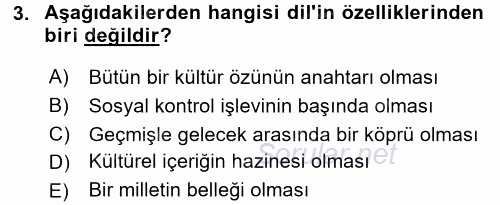 İslam Kurumları ve Medeniyeti 2015 - 2016 Ara Sınavı 3.Soru
