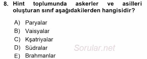 İslam Kurumları ve Medeniyeti 2015 - 2016 Ara Sınavı 8.Soru