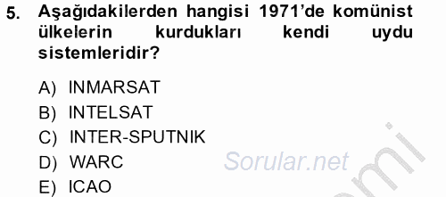 Uluslararası Hukuk 2 2013 - 2014 Dönem Sonu Sınavı 5.Soru