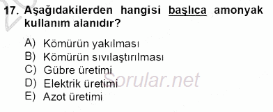 Geleneksel Enerji Kaynakları 2013 - 2014 Ara Sınavı 17.Soru