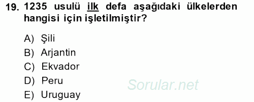 İnsan Hakları Ve Kamu Özgürlükleri 2014 - 2015 Ara Sınavı 19.Soru