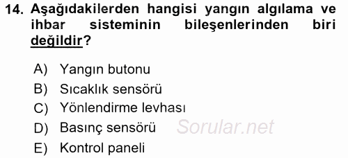 Isıtma Havalandırma ve Klima Sistemlerinde Enerji Ekonomisi 2015 - 2016 Tek Ders Sınavı 14.Soru